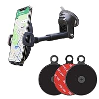 APPS2Car Suction Cup Phone Holder and 3 Pack Dashboard Pads