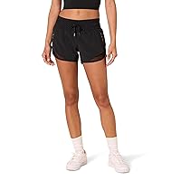 Amazon Essentials Women's Standard-Fit Ruched Waistband Woven Running Short (Previously Core 10)