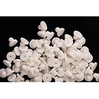 7mm White Rubber Earnuts/Earwire Stoppers Soft Cushion Hypoallergenic Posts Holders