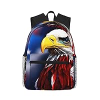 American Bald Eagle Print Backpack Casual Backpack Laptop Backpacks Travel Bag Work Computer Bag