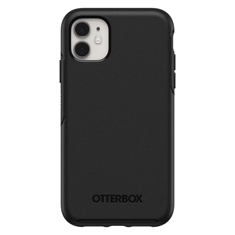 OtterBox iPhone 11 Symmetry Series Case - BLACK, ultra-sleek, wireless charging compatible, raised edges protect camera & screen