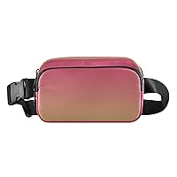 Red Pink Gradient Fanny Packs for Women Men Everywhere Belt Bag Fanny Pack Crossbody Bags for Women Fashion Waist Packs with Adjustable Strap Bum Bag for Outdoors Running Shopping Travel