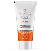 Facial Sunscreen for Sensitive Skin - Spf 50 - Reef Safe, Travel Size Sun Protection for Face, Zink Oxide, Water Resistant, UVA/UVB Sun Protection, Mineral Sunscreen Lotion by Dr.Clinic 1.69 fl.Oz.