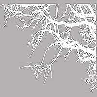 1130 100 mwhite mirror Tree Top Branches Wall Decal Vinyl Sticker, 100-Inch x 44-Inch, White