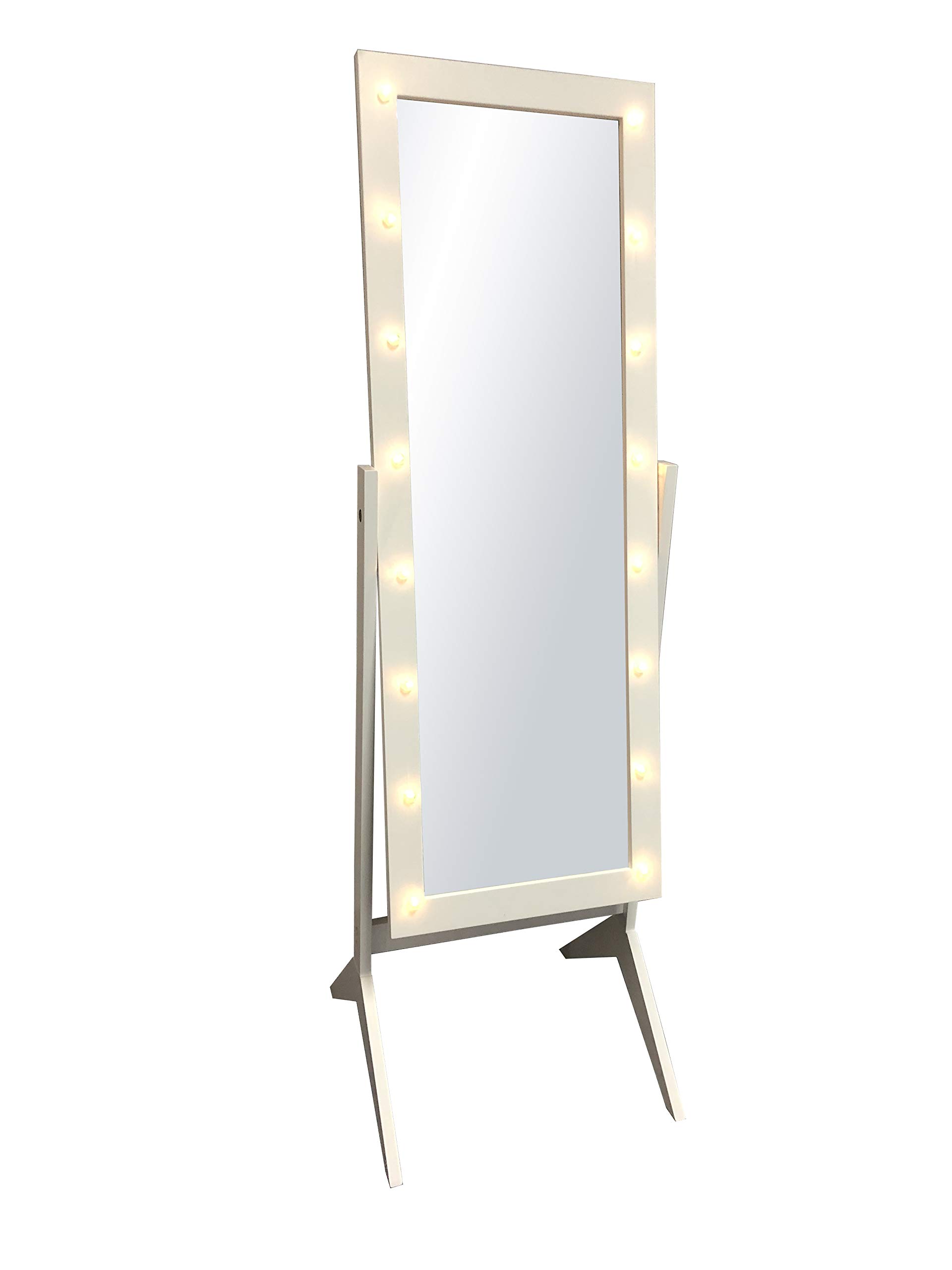 Mua eHomeProducts White Finish LED Lights Wooden Cheval Bedroom Floor Mirror  Stand Hollywood Style Makeup Mirror trên Amazon Mỹ chính hãng 2023  Giaonhan247