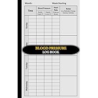 Blood Pressure Log Book: Pocket Size Blood-Pressure Record Journal to Track & Monitor Your BP Reading at Home, Portable 52 Week Sheets Logbook, 4