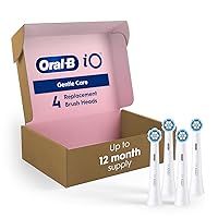 Oral-B iO Series Gentle Care Replacment Brush Head Series Electric Toothbrushes, White, 4 Count