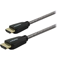 GE 4K HDMI Cable, 10 ft. HDMI 2.0 High Speed 18 Gbps with Ethernet, 4K 60Hz, 1440p 1080p 120Hz, HDR, for HDTV, Streaming, Blu-ray, Gaming, PS4 Pro PS5 Xbox, 33520