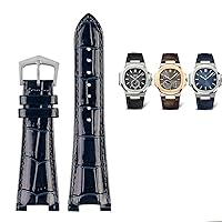 For Patek Philippe Genuine Leather Watch Belt 5711 5712g Nautilus Watch Strap Special Interface 25mm*13mm Men Watchbands