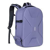 MOSISO Camera Backpack, DSLR/SLR/Mirrorless Photography Camera Bag 15-16 inch Waterproof Hardshell Case with Tripod Holder&Laptop Compartment Compatible with Canon/Nikon/Sony, Lavender Gray