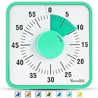 60-Minute Visual Timer, 7.5 Inch Oversize Countdown Timer Clock for Kids and Adults, Durable Mechanical Time Management Tool with Magnetic Backing （Emerald）