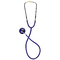 MABIS Stethoscope, Lightweight, Adult, Dual Head for Intake and General Examination with Large Diaphragm for High Frequencies or the Bell for Low Frequencies, 22 Inch Y Tubing, Blue