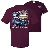 67 Ford Mustang American Muscle 1967 Cars Licensed Official Front and Back Mens T-Shirts