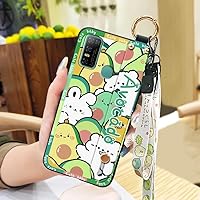 Lulumi-Phone Case for Doogee N30, Wristband Waterproof Fashion Design Back Cover Anti-dust Kickstand Wrist Strap Silicone Cute Anti-Knock Cartoon Lanyard Durable Dirt-Resistant