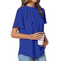 BISHUIGE Womens Summer Tops Dressy Casual T-Shirts Chiffon Loose fit Tunic Blouses