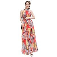 MedeShe Women's Summer Floral Long Beach Maxi Dress Lightweight Sundress