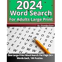 2024 Word search for adults large print: Vol 2 8.5