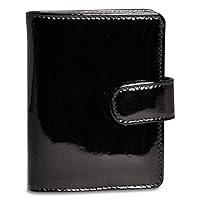 Jack Georges Women's Patent Tri-fold/French Purse in Patent Leather #P3713 (Black)