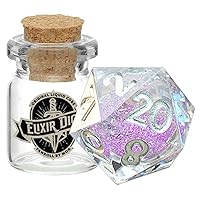 FanRoll by Metallic Dice Games Individual d20 Elixir Liquid Core DND Dice Set, Sorcerous Swirl, Role Playing Game Dice for Dungeons and Dragons