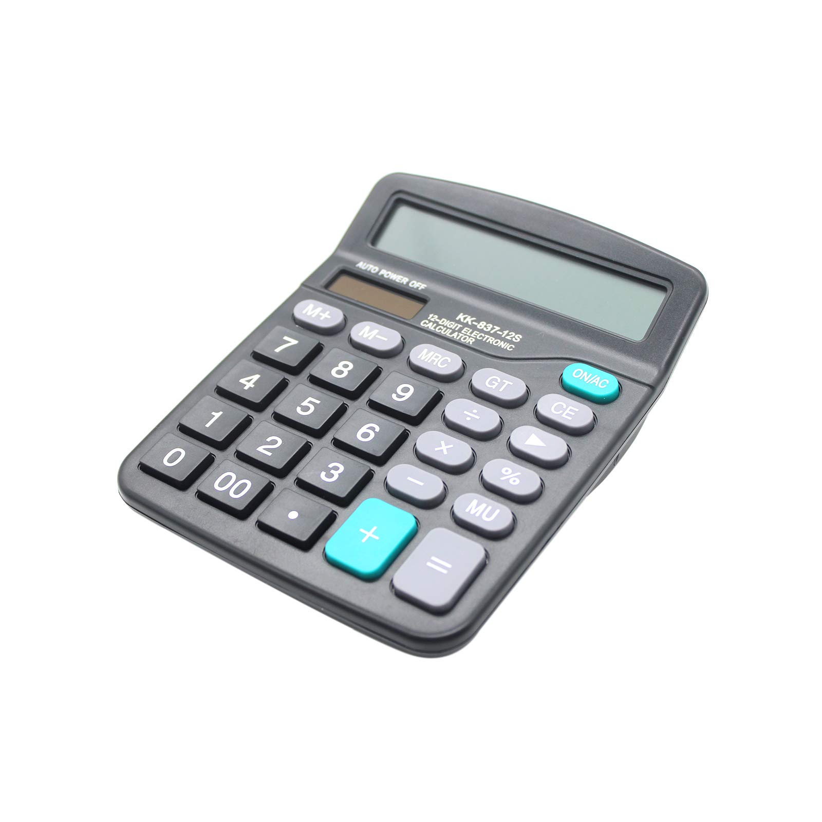 Desk Calculator, 12-Digit Solar Battery Office Calculator with Large LCD Display Big Sensitive Button, Dual Power Desktop Calculators (1)