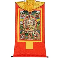 Gandhanra Usnisa Sitatapatra(White Parasol), Tibetan Thangka Painting Art,Buddhist Thangka Brocade,Buddha Tapestry with Scroll
