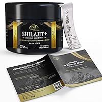 Organic Himalayan Pure Shilajit Resin- Natural and Authentic |Shilajit for Men and Women |Energy Supplement | 800mg Max Strength with 85+ Trace Minerals | Includes Spoon | Inlcudes Booklet | 30g