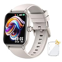 Smart Watch, Latest 1.85 Inch TFT HD Display Smart Watch with Reception & Dial, Smart Watch for Android Phones with Pedometer, Fitness Tracker, Heart Rate, SMS Reminder, Android Smart Watch