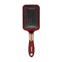 Conair Velvet Touch hair brush - Detangling hair brush - Ideal for all hair types - Paddle Cushion - Soft Touch Handle - Colors at random - 1 Count