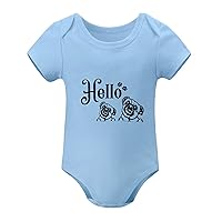 Baby Outfit Hello Dog Jumpsuit Clothes Dog Mom Gift Unisex Baby Clothes Baby Top Clothing Blue 18 Months