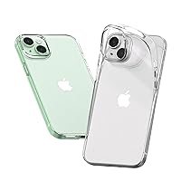 Pearl Jelly Designed for iPhone 15 Plus Case, Vivid Color with Light Shimmer Jewel Effects Glitter Sparkles Shine Look Slim Thin TPU Rubber Back Cover - Clear