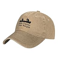 Paddle Faster I Hear Banjos  Cowboy Hat Unisex Baseball Cap Adjustable Funny Sport Hats Sunhat Natural