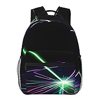 Laser Lights Leisure Lightweight Double-Shoulder Backpack | Large Capacity For Outdoors,Hiking,Camping