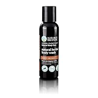 Organic Herbal Body Wash by Herbal Choice Mari (Sweet Orange, 2 Fl Oz Bottle) - No Toxic Synthetic Chemicals - TSA-Approved Travel Size