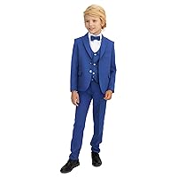 Lilax Boys Formal Suit 5 Piece Dresswear Suit Set