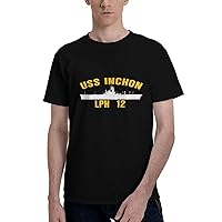 USS Inchon Lph-12 Men's Short Sleeve T-Shirts Casual Top Tee