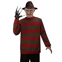 Men's Freddy Sweater Nightmare On Elm St Long Sleeve Striped Knitted Jumper Sweater Halloween Costume