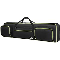 Keyboard Case for 88 Keys, Soft (Interior: 53 x 13.8 x 6.8 inches), Padded Piano Bag with Handles and Adjustable Shoulder Straps, Keyboard Gig Bag with 3 Slots for Music Stand, Hyper