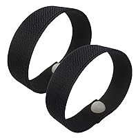 Motion Sickness Anti Nausea Wristbands for Kids -Waterproof Acupressure Band-Durable Calming Natural Relief (Pair) (Child 7 in, Black)