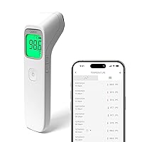 QardioTemp 2 Bluetooth Non-Contact Forehead Thermometer for Babies and Adults. Fast and Accurate Results in 1 Second with Fever Indication. FSA/HSA Eligible