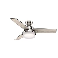 Hunter Fan Company 50394 Sentinel Indoor Ceiling Fan with LED Light and Remote Control, 44