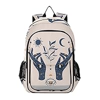 ALAZA Moon Sun Stars Witchy Laptop Backpack Purse for Women Men Travel Bag Casual Daypack with Compartment & Multiple Pockets