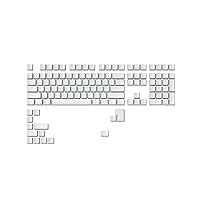 Gaming ABS Doubleshot 123-Keycap Set (ANSI) - Premium OEM Profile in Elegant White - Perfect for RGB Backlit Mechanical Keyboards