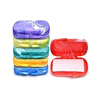 Orthodontic Dental Wax for Braces Patient Comfort Designer Marble Cases - Assorted Colors (6 Pack)
