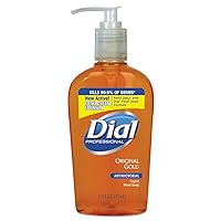 Dial Professional 84014CT Antimicrobial Liquid Soap, Pump,7-1/2 oz.,12/CT, Orig Gold