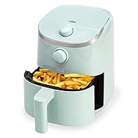 Tasty Personal Air Fryer, Healthier Meals in Minutes, Adjustable Temp Control up to 400°F, Easy-to-Use Design, Nonstick Basket and Tray Made without PFAS, PFOA, PFOS & PTFE, 900 Watts, 2-Quart, Aqua
