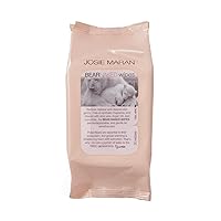 Josie Maran Bear Naked Facial Cleansing Wipes - Travel Size Makeup Remover Wipes with Argan Oil & Aloe Vera for Clean, Nourished & Refreshed Skin - Vegan & Cruelty-Free (30 Count)