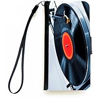 Vinyl Record on Turntable Flip Wallet iPhoneCase with Magnetic Flap for Apple iPhone 5c