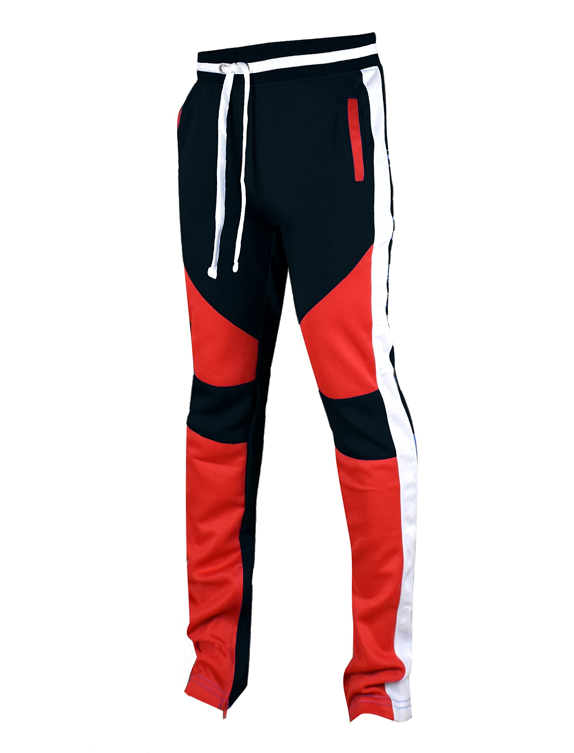 G-Style USA Men's Hip Hop Slim Fit Track Pants - Athletic Jogger with Side  Stripe - Off-White/Black - Large - Walmart.com