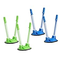 Baggy Rack-Pack of 4 Bag Holder for Plastic Bags, Plastic bag bracket, No-hands Food Storage Bag Holders (Green Blue)