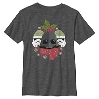 STAR WARS Christmas Darth Vader & Stormtroopers Winter Wear Boys T-Shirt